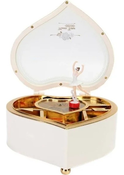 Kalp Şekilli Dönen Balerin Figürlü Müzik Kutusu – Aynalı Dekoratif Hediyelik Müzik Kutusu (Romantik Tasarım) modelleri