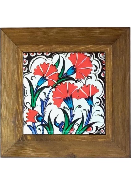 Ahşap Çerçeveli Dekoratif Seramik Tablo, SRMK-2024132