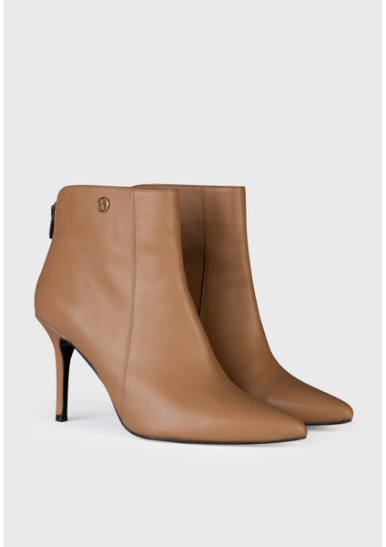 Deri Logo Detaylı Bot Nude 11644359000