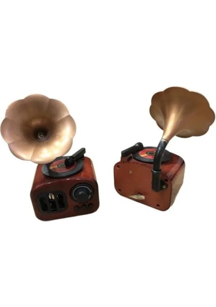Nostaljik Gramofon Tasarımlı Bluetooth Hoparlör – Kablosuz Müzik Çalar, USB ve Aux Destekli Retro Speaker fırsatları