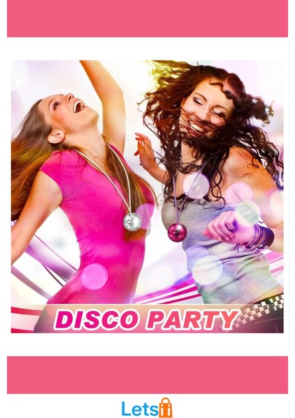 Parlak Disco Topu 6'lı Kolye Seti Retro Parti Aksesuarı modelleri
