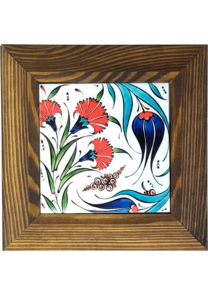 Ahşap Çerçeveli Dekoratif Seramik Tablo. SRMK-2024124