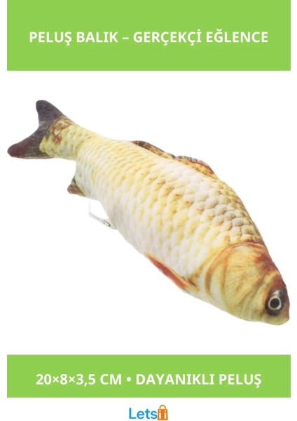 Yumuşak Peluş Kedi Oyuncağı Balık 20*8*3,5 cm Eğlenceli Oyun
