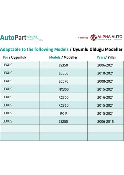 Toyota ve Lexus Için Çamurluk Etek Klips