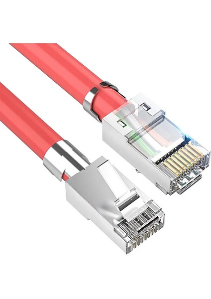 2 Adet Yeni Nesil Delikli Cat7 Yüksek Performanslı Altın Kaplama RJ45 8P8C Cat7 Konnektör Stp Jak fiyatları