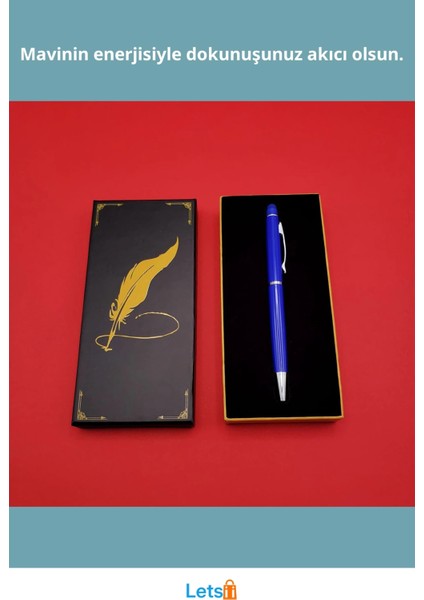 Şık Mavi Metal Touchpen Tükenmez Kalem Dijital ve Klasik Kullanım Için Ideal fiyatları