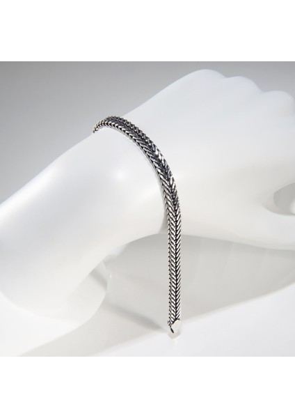 5n Oluklu Tilki Kuyruğu Gümüş Bileklik fiyatları