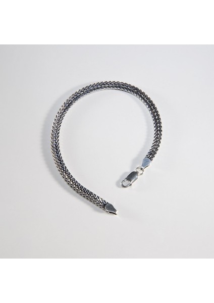 5n Oluklu Tilki Kuyruğu Gümüş Bileklik modelleri