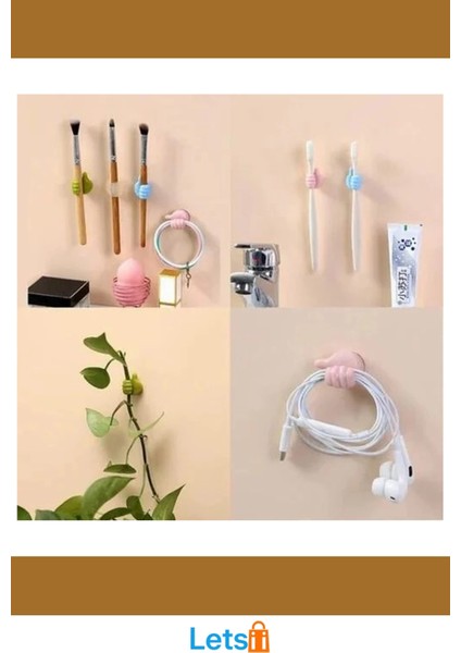 El Şeklinde Kablo Tutucu 30 Adet Çok Amaçlı Sevimli Kanca modelleri