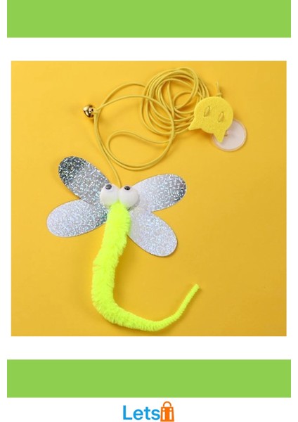 Kelebek Model Elastik Kendinden Yapışkanlı Kedi Oyun Oltası modelleri