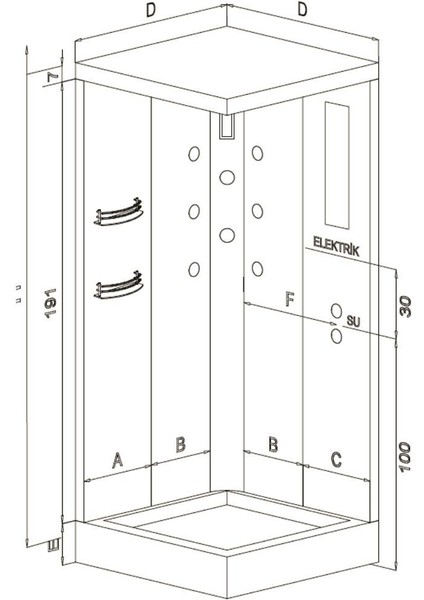 Lidya Tekne Üzeri Kare Kompakt Sistem modelleri