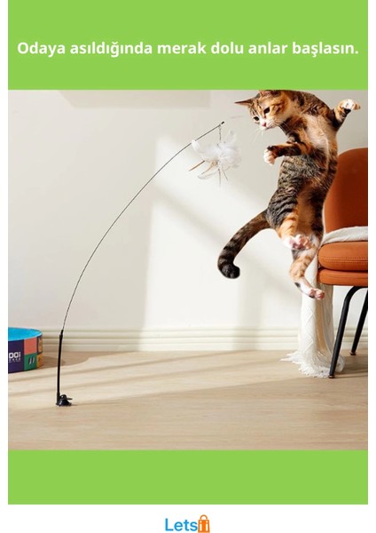 Vantuzlu Tüylü Zilli Kedi Oyun Oltası fiyatları