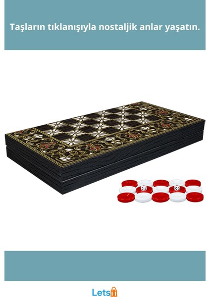 Klasik Sedef Işlemeli Dayanıklı Tavla Oyun Seti fiyatları