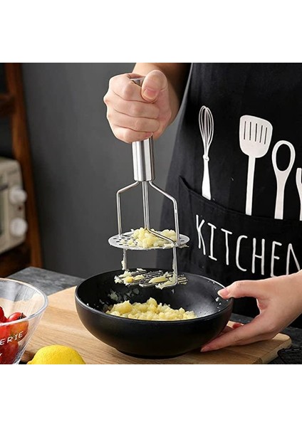1383 Mien Metal Çift Başlıklı Patates Ezici / Püre Yapıcı – Paslanmaz Çelik ve Ergonomik Sap fiyatları