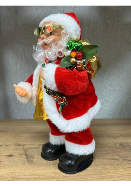 Dans Eden Noel Baba, Müzikli, Hareketli Noel Baba, Yılbaşı Oyuncak, Yılbaşı Dekor Süsleme 28CM fiyatları