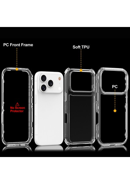 iPhone 17 Pro Için Şeffaf Telefon Kılıfı, Darbeye Dayanıklı Tpu ve Pc Hibrit Şeffaf Kılıf (Yurt Dışından) indirimleri