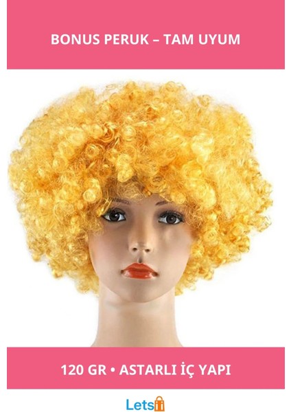 Altın Renk Bonus Peruk 120GR Uyumlu Astar