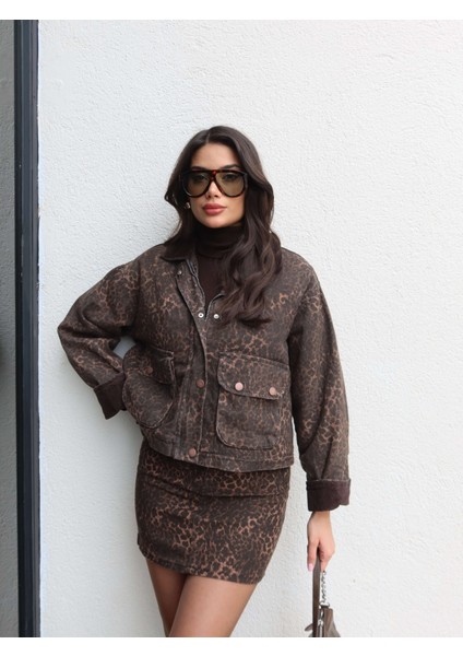 Leo Denim Kadife Yaka Ceket