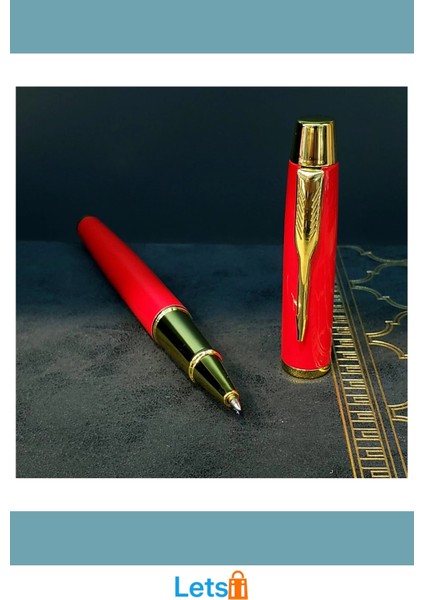 Metal Kırmızı Roller Kalem Şık Ergonomik Tasarım 13 cm modelleri