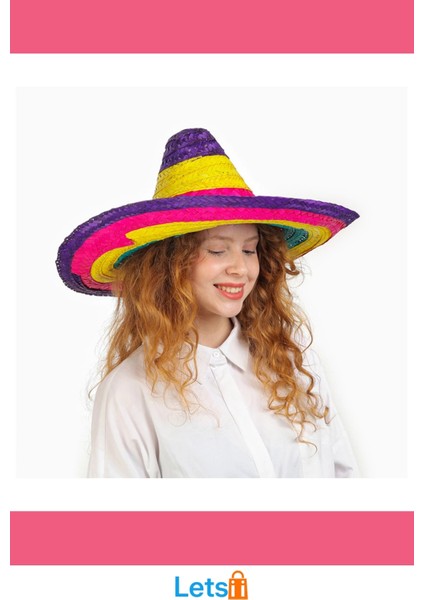 Renkli Örme Hasır Sombrero Meksika Şapkası Çocuk Boy modelleri