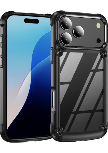 iPhone 17 Pro Kılıfı, Hibrit Şeffaf Pc Sağlam Tpu Tampon Darbeye Dayanıklı Koruyucu Kılıf iPhone 17 Pro Siyah (Yurt Dışından)