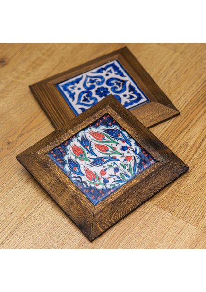 Ahşap Çerçeveli Dekoratif Seramik Tablo. SRMK-2024111 modelleri