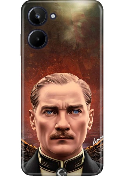 Realme 10 4g Uyumlu Kılıf Resimli Desenli Silikon Asil Atatürk