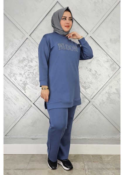 Kadın Taş Baskı Detaylı Tesettür Takım fiyatları