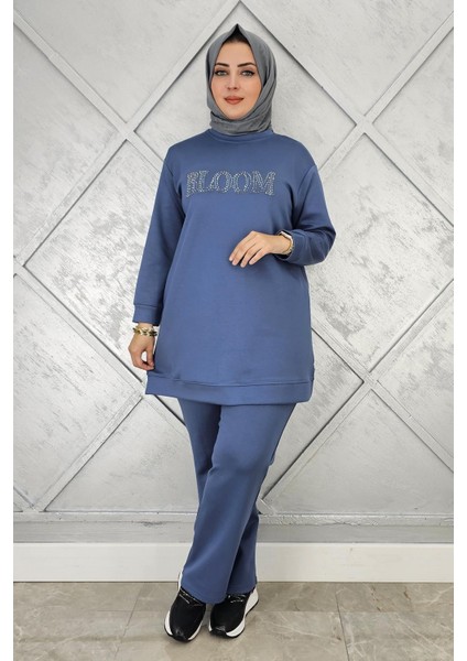 Kadın Taş Baskı Detaylı Tesettür Takım modelleri