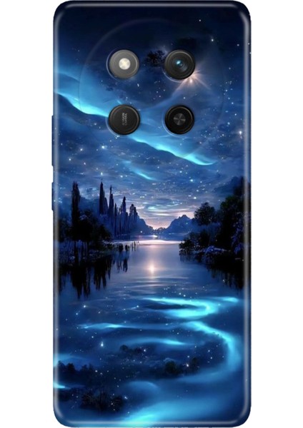 Honor X60 Pro 5g Kılıf Cvr Retro Trendy Silikon Baskılı Gece Yarısı