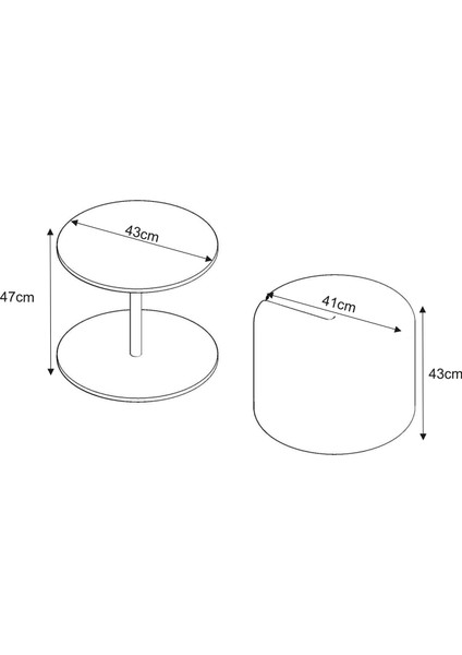 Vexana Puflu Yan Sehpa – Saklanabilir Puflu Servis Sehpası indirimleri