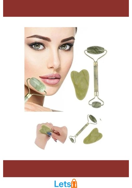 Yeşim Taşı Gua Sha Masaj Seti Cilt Bakım ve Rahatlık Için Özel modelleri