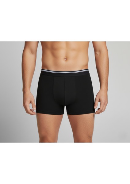 Erkek Boxer Pamuklu Cotton Elastan 3'lü Paket Ekstra Esnek Slim Fit - Berrak fırsatları