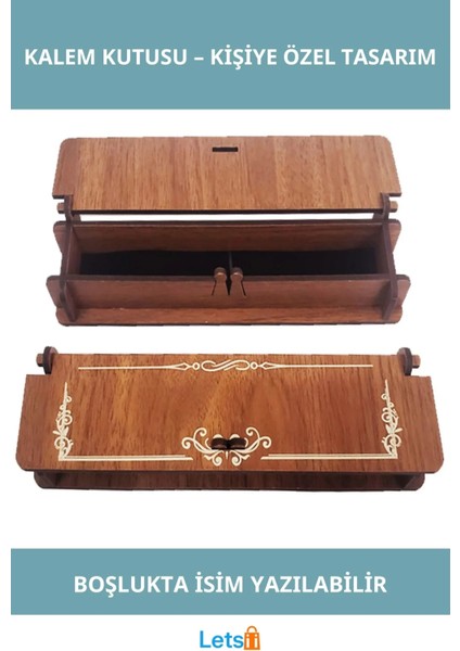 Kişiye Özel Ahşap Kalem Kutusu Şık Tasarım