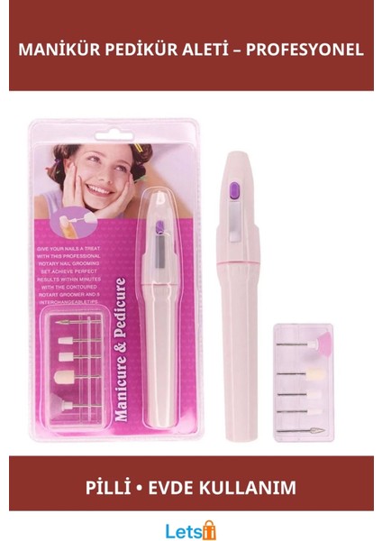 Hafif Taşınabilir Pilli Ev Tipi Manikür Pedikür Aleti