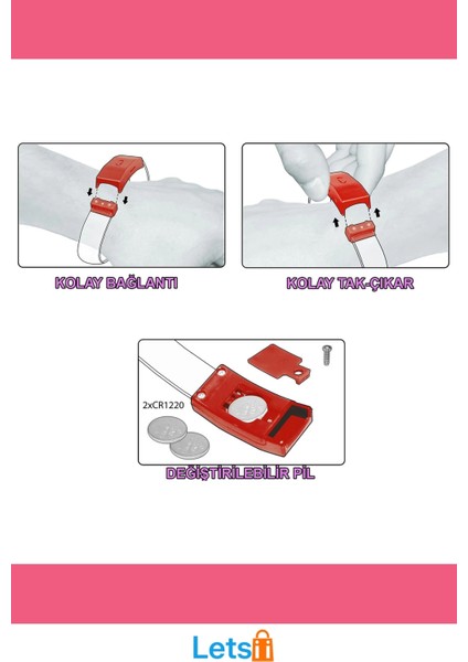 Festival ve Parti LED Bileklik 3 Farklı Işık Modu ile Kişiselleştirilebilir Tek Adet modelleri