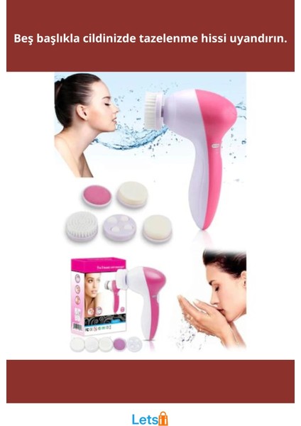 5'i 1 Arada Pilli Yüz Temizleme, Masaj ve Peeling Fırçası fiyatları