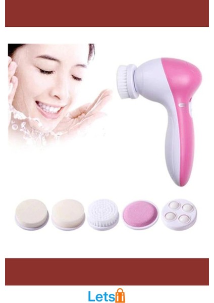 5'i 1 Arada Pilli Yüz Temizleme, Masaj ve Peeling Fırçası modelleri