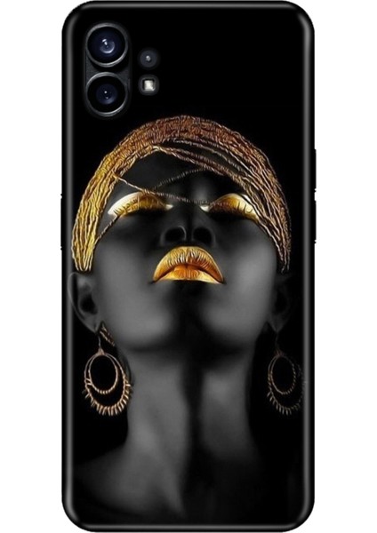 Nothing Phone 1 Uyumlu Kılıf Silikon Desenli Resimli Afrikalı Kız