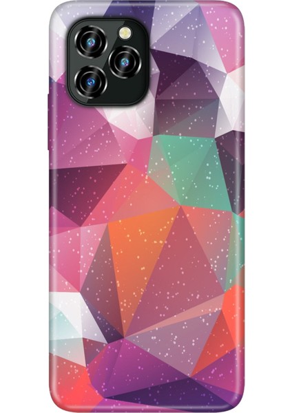 Oukitel C21 Pro Kılıf Silikon Desenli Resimli Uv Kapak Abstract