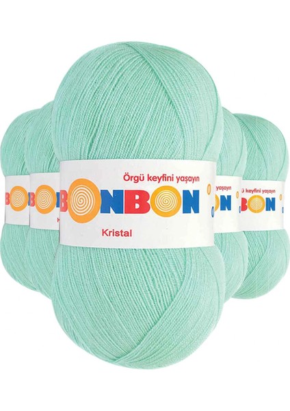 5 Adet Kristal El Örgü Lif Ipi Su Yeşili 98329