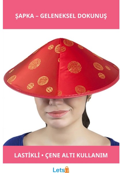 Rahat Kullanım Sunan Lastikli Çinli Bayan Şapkası