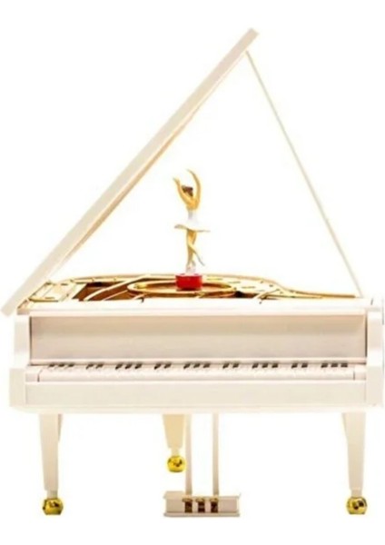 Balerinli Piyano Müzik Kutusu – Dönen Balerinli Dekoratif Piyano Şeklinde Müzik Kutusu | Nostaljik Hediyelik ve Dekor Ürünü fırsatları