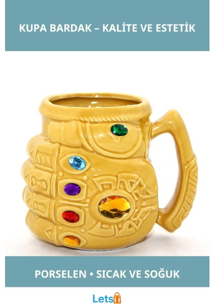 Porselen Thanos Eli Kupa Bardak Marvel 450ML