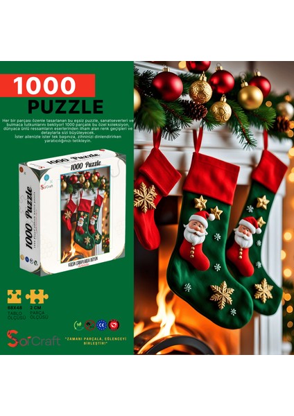 1000 Parça Puzzle Küçük Çoraplarda Büyük Mutluluklar
