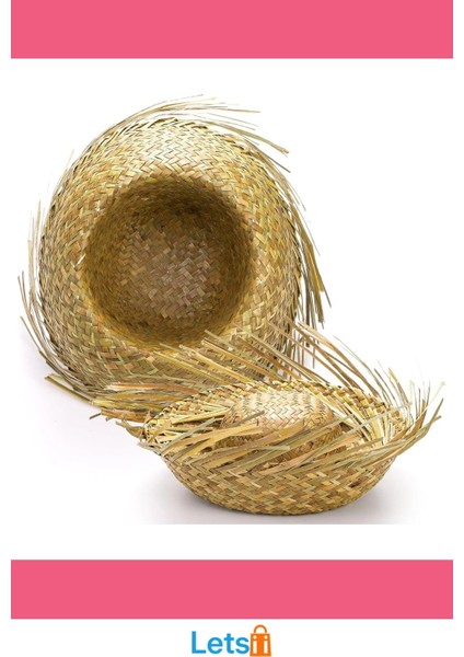 Tropikal Parti Doğal Hasır Şapka Geniş Kenar ile Güneşten Koruma modelleri