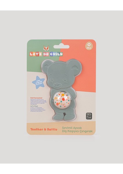 Sevimli Ayıcık Diş Kaşıyıcı Çıngırak-Petrol Yeşili modelleri