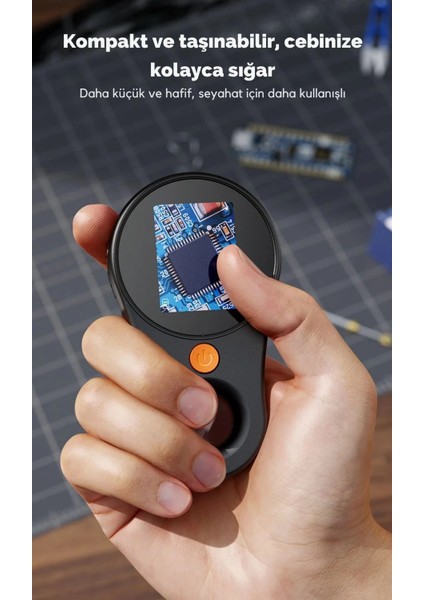 IPS Ekranlı Taşınabilir Dijital Mikroskop 500X 2mp 8 LED Işıklı 1080P Foto/video Typec Windows/mac Uyumlu modelleri