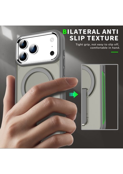 iPhone 17 Pro Max Için Manyetik Standlı Kılıf, Magsafe ile Uyumlu, Mat Arka, Darbeye Dayanıklı Telefon Kılıfı, Mavi (Yurt Dışından) indirimleri