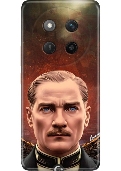 Honor X60 Pro 5g Kılıf Tema Art Desenli Baskılı Silikon Asil Atatürk